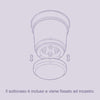 Vaso tondo con sottovaso Hydral Element per fiori e piante