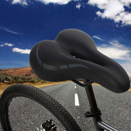 Sella-Sediolino-Sedile-Soft-Per-Bici-Bicicletta-Nero-Universale-Mtb-Corsa-Citta'