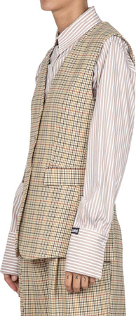 Semi-Couture-Semi-Couture---Gilet---440503---Beige/Rosso-da-donna