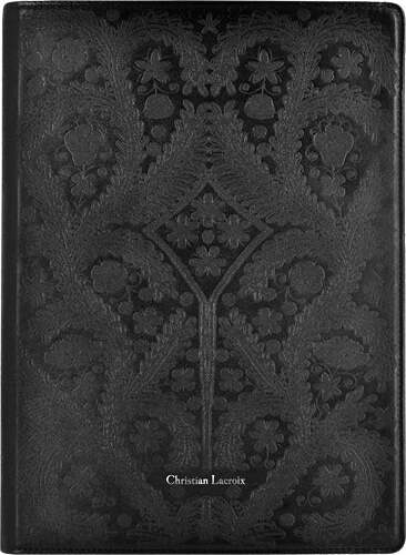 semi-universal-folio-case-christian-lacroix-for-tablets-paséo-collection,-elastic-moleskin-closing,-black