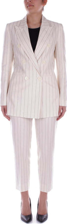 Semicouture-Pantaloni-Panna-nero-da-donna