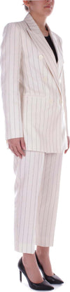 Semicouture-Pantaloni-Panna-nero-da-donna