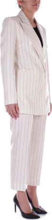 Semicouture-Pantaloni-Panna-nero-da-donna
