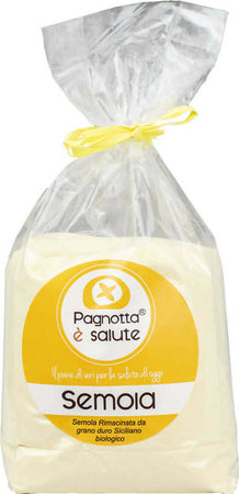 Semola Bio Rimacinata Made In Italy Semola Di Grano Duro Biologico Coltivato In Sicilia Semola Per I Prodotti Da Forno Lievitati Alimentari e cura della casa/Preparati da cucina e da forno/Farine/Semola Pagnotta è Salute - Milazzo, Commerciovirtuoso.it