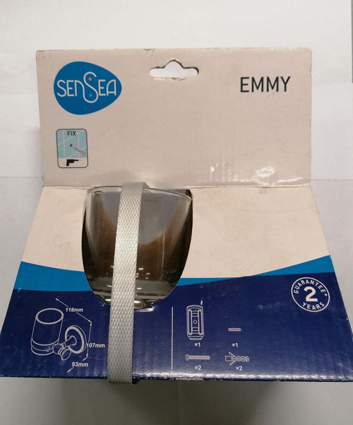 SENSEA---PORTA-SPAZZOLINI-EMMY-IN-ZAMA,-ACCIAIO-CROMATO-E-VETRO