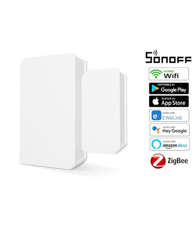 Sensore Contatto Magnetico Porte Finestre Wifi 433mhz Zigbee Smart Sonoff Snzb-04