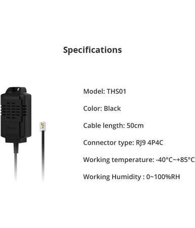 Sensore Di Temperatura Ed Umidità 50 Cm Per Sonoff Th Elite E Th Origin Ths01