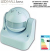 Sensore movimento infrarossi per interni ed esterni IP44 Fai da te/Sicurezza e protezione/Sistemi di sicurezza domestica/Rilevatori di movimento Led Mall Home - Napoli, Commerciovirtuoso.it