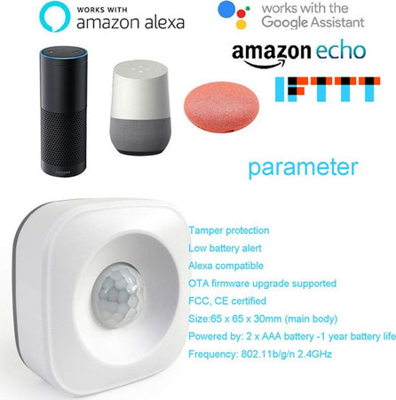 SENSORE PIR WIFI SMART MOTION INFRAROSSO WIRELESS RILEVATORE MOVIMENTO X ALLARME  Trade Shop italia - Napoli, Commerciovirtuoso.it