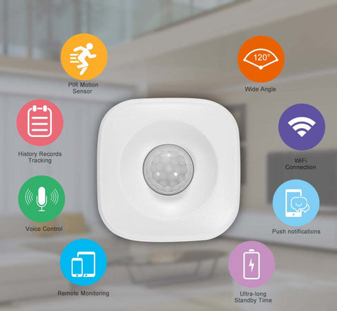 SENSORE PIR WIFI SMART MOTION INFRAROSSO WIRELESS RILEVATORE MOVIMENTO X ALLARME  Trade Shop italia - Napoli, Commerciovirtuoso.it