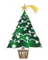 CALAMBOUR - COLLEZIONE EASY STENCIL A4 21x29,70CM - ALBERO DI NATALE - CODICE 605