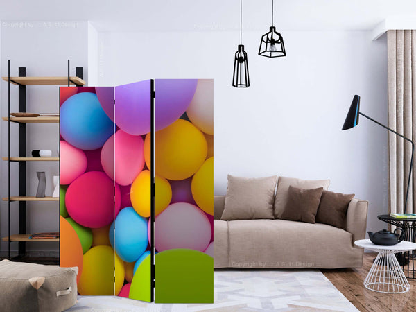 Separè-a-tre-Pannelli-Colourful-Balls