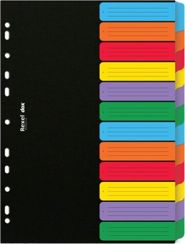 Separatore Dox - 12 tasti neutri colorati - cartoncino 240 gr - A4 - multicolore - Esselte Dox Cancelleria e prodotti per ufficio/Archivio ufficio e accessori per scrivania/Archivio ufficio/Cartelle sospese e accessori/Indici per cartelle sospese Eurocartuccia - Pavullo, Commerciovirtuoso.it