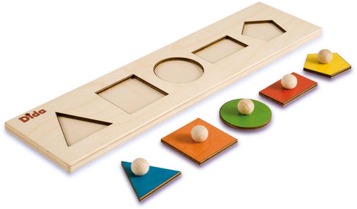 Seriazione Forme Geometriche Gioco D'apprendimento in Legno per Bambini Dida