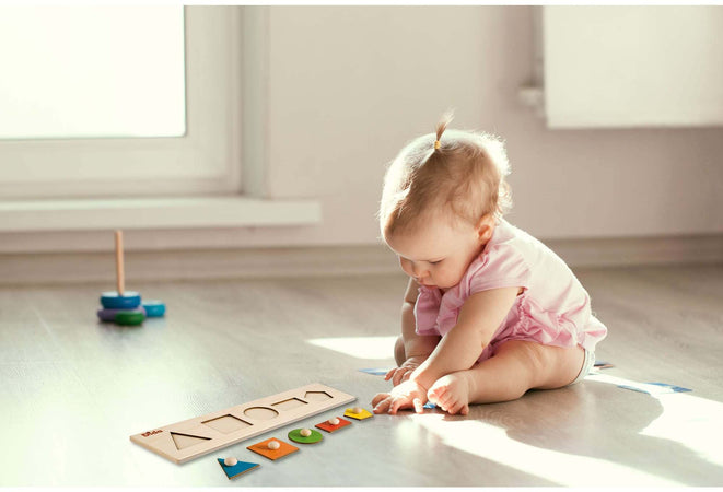 Seriazione Forme Geometriche Gioco D'apprendimento in Legno per Bambini Dida