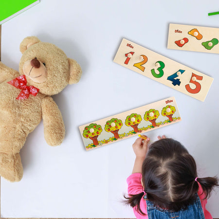 Seriazione Numeri Gioco D'apprendimento in Legno per Bambini Dida