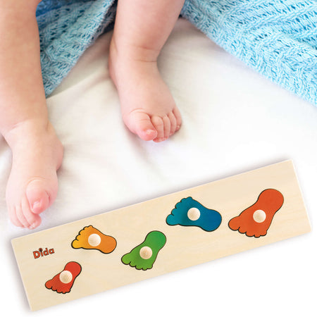 Seriazione Piedi Gioco D'apprendimento in Legno per Bambini Dida
