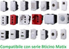 Serie Bticino Frutti Matix Compatibile Presa Schuko Lan Pulsante Deviatore Usb Fai da te/Materiale elettrico/Prese elettriche ed accessori/Prese a muro Trade Shop italia - Napoli, Commerciovirtuoso.it