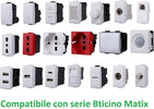 Serie Bticino Frutti Matix Compatibile Presa Schuko Lan Pulsante Deviatore Usb Fai da te/Materiale elettrico/Prese elettriche ed accessori/Prese a muro Trade Shop italia - Napoli, Commerciovirtuoso.it