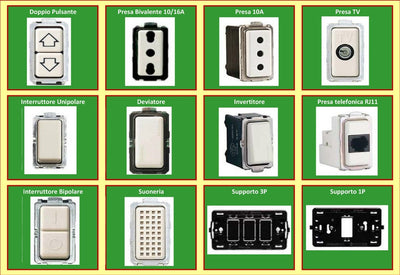 SERIE MAGIC COMPATIBILE INTERRUTTORI BIPOLARI UNIPOLARI PRESE COMPATIBILI MODULI Fai da te/Materiale elettrico/Interruttori e dimmer/Interruttori dimmer Trade Shop italia - Napoli, Commerciovirtuoso.it