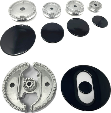 SERIE PIATTELLI+ BRUCIATORI HOTPOINT ARISTON INDESIT 5 FUOCHI Casa e cucina/Utensili da cucina/Bruciatori da cucina Rossi Ricambi - Venetico Marina, Commerciovirtuoso.it