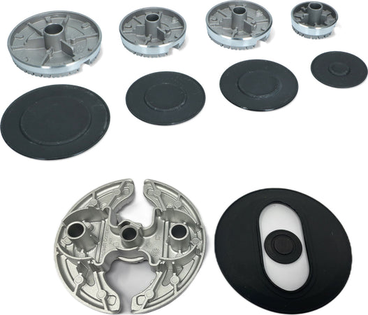 SERIE PIATTELLI+ BRUCIATORI HOTPOINT ARISTON INDESIT 5 FUOCHI Casa e cucina/Utensili da cucina/Bruciatori da cucina Rossi Ricambi - Venetico Marina, Commerciovirtuoso.it