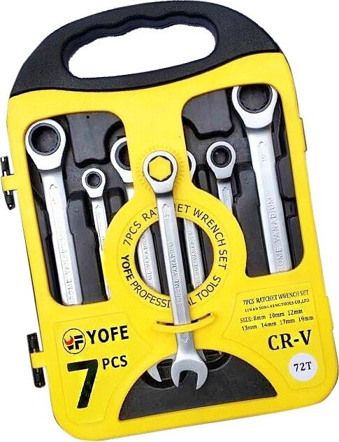 SERIE SET KIT 7 CHIAVI COMBINATE A CRICCHETTO FLESSIBILI IN VALIGETTA TRASPORTO Fai da te/Utensili elettrici e a mano/Utensili a mano/Chiavi e chiavi inglesi/Chiavi combinate Trade Shop italia - Napoli, Commerciovirtuoso.it