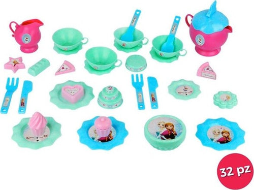 Servizio-Da-Tè-Frozen-Elsa-E-Anna-Con-32-Pezzi-Bambine-Disney