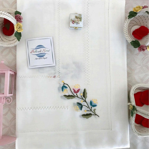 Servizio-da-Tavola-Botticelli-Home-X-6-Persone-in-Misto-Lino-Ricamato-a-Mano-Chic