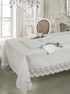 Servizio da tavola da 12 posti 100% lino con pizzo rebrodè  art.Gioiello Made in Italy Casa e cucina/Tessili per la casa/Tessili da cucina/Tovaglie Biancheria Arredo Home - Nola, Commerciovirtuoso.it