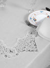 Servizio da tavola da 12 posti con pizzo rebrodè 100% lino art.Incanto Casa e cucina/Tessili per la casa/Tessili da cucina/Tovaglie Biancheria Arredo Home - Nola, Commerciovirtuoso.it