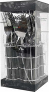 Servizio Di Posate 24 Pezzi Nero In Acciaio Inox Con Stand Sharon Tavola Cucina Casa e cucina/Stoviglie/Posate/Set di posate/Set di posate miste Trade Shop italia - Napoli, Commerciovirtuoso.it