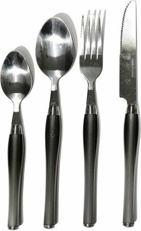Servizio Di Posate 24 Pezzi Nero In Acciaio Inox Con Stand Sharon Tavola Cucina Casa e cucina/Stoviglie/Posate/Set di posate/Set di posate miste Trade Shop italia - Napoli, Commerciovirtuoso.it