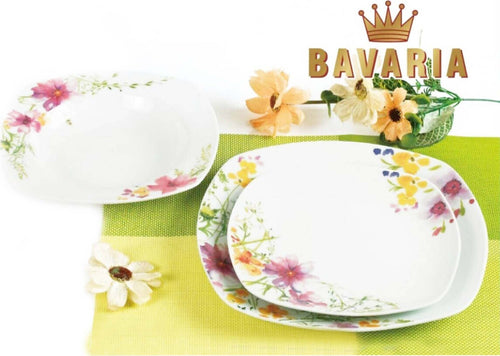 Servizio Piatti 18Pz. Porcellana Set Piatti Decorati 6 Persone Bavaria Ottingher Servizio di Piatti Bianchi con Fiori Rosa Eleganti Art. gc 203 Casa e cucina/Stoviglie/Servizi da tavola/Servizi di piatti L’Orchidea - Siderno, Commerciovirtuoso.it