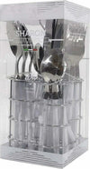 Servizio Posate 24 Pezzi Bianco In Acciaio Inox Con Stand Sharon Tavola Cucina Casa e cucina/Stoviglie/Posate/Set di posate/Set di posate miste Trade Shop italia - Napoli, Commerciovirtuoso.it