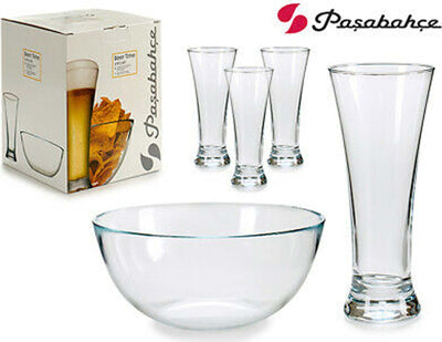 Servizio Set 5 Pezzi Ciotola Vetro 22 Cm + 4 Bicchieri Birra Pub Aperitivo Bar Casa, arredamento e bricolage > Cucina > Tazze e Bicchieri Trade Shop italia - Napoli, Commerciovirtuoso.it