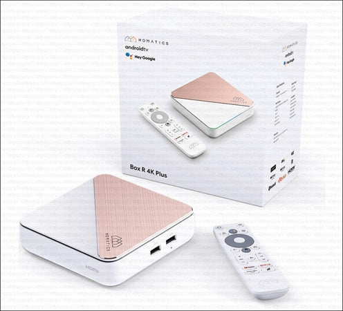 Homatics BOX R PLUS 4K 4/32GB Android TV 11 certificato Google più Sistema Audio Surround Sound & Sound 2.1 con due altoparlanti e subwoofer True Wireless Stereo Bluetooth