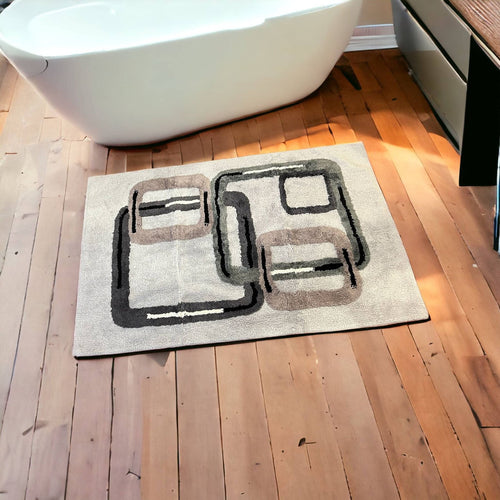 Tappeto Bagno Mirabello Carrara Asako 70 x 110 CM 100% Cotone