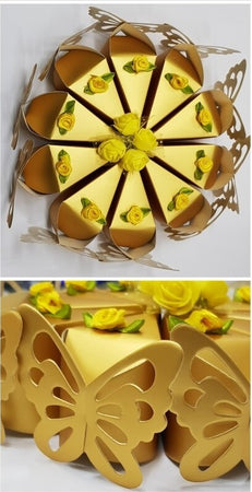SET 10 BOMBONIERA BOMBONIERE SCATOLINA SPICCHI TORTA ORO FARFALLA PORTACONFETTI Casa e cucina/Hobby creativi/Materiali per hobby creativi/Forniture per feste/Bomboniere Trade Shop italia - Napoli, Commerciovirtuoso.it