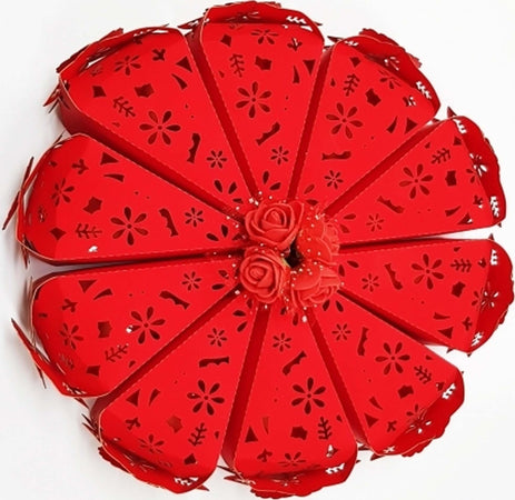 SET 10 BOMBONIERA BOMBONIERE SCATOLINA SPICCHI TORTA ROSSO FIORE PORTACONFETTI Casa e cucina/Hobby creativi/Materiali per hobby creativi/Forniture per feste/Bomboniere Trade Shop italia - Napoli, Commerciovirtuoso.it