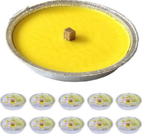 Set-10-Candele-Alla-Citronella-Antizanzare-In-Vaso-Alluminio-Fiaccola-11cm