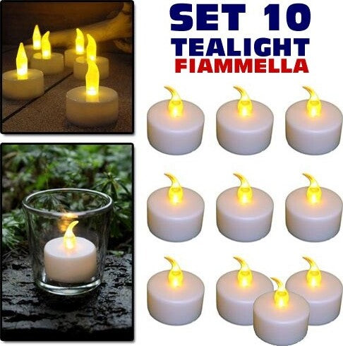 SET 10 CANDELE LANTERNE TEALIGHT TEA LIGHT ELETTRICHE LED BATTERIA DECORAZIONE Illuminazione/Illuminazione per interni/Illuminazione speciale/Candele LED Trade Shop italia - Napoli, Commerciovirtuoso.it