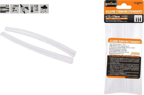 Set 10 Guaine Termorestringenti Termoretrattili Trasparenti 12x120mm Cavi 57076 Fai da te/Materiale elettrico/Gestione del cavo/Guaine per cavi Trade Shop italia - Napoli, Commerciovirtuoso.it