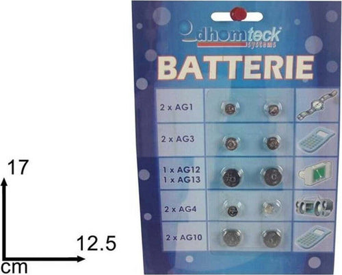 Set 10 Pezzi Batteria A Bottone Varie Misure Per Orologi Elettronica Casa, arredamento e bricolage > Materiale Elettrico > Batterie e Pile Trade Shop italia - Napoli, Commerciovirtuoso.it