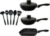Set 10 pezzi Da Cucina Dg Bavaria Batteria pentole effetto Pietra Lavica con coperchi in vetro e mestoli 10 Pezzi Antiaderenti Per Tutti I tipi Di Cottura Casa e cucina/Pentole padelle e pirofile/Pentole e padelle/Padelle universali Puleo Casa - Palermo, Commerciovirtuoso.it