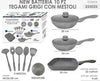 Set 10 pezzi Da Cucina Dg Bavaria Batteria pentole effetto Pietra Lavica con coperchi in vetro e mestoli 10 Pezzi Antiaderenti Per Tutti I tipi Di Cottura Casa e cucina/Pentole padelle e pirofile/Pentole e padelle/Padelle universali Puleo Casa - Palermo, Commerciovirtuoso.it