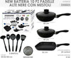 Set 10 pezzi Da Cucina Dg Bavaria Batteria pentole effetto Pietra Lavica con coperchi in vetro e mestoli 10 Pezzi Antiaderenti Per Tutti I tipi Di Cottura Casa e cucina/Pentole padelle e pirofile/Pentole e padelle/Padelle universali Puleo Casa - Palermo, Commerciovirtuoso.it