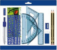 SET 10 PEZZI MATITE COMPASSO GONIOMETRO KIT SCUOLA ARTICOLI DI CANCELLERIA BASE Cancelleria e prodotti per ufficio/Archivio ufficio e accessori per scrivania/Strumenti di misura/Goniometri e squadre Trade Shop italia - Napoli, Commerciovirtuoso.it