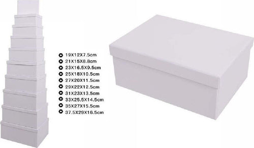 Set 10 Pezzi Scatole Scatola Box Per Regali Varie Misure Matrioska Bianche 69288 Casa, arredamento e bricolage > Prodotti per Feste Trade Shop italia - Napoli, Commerciovirtuoso.it