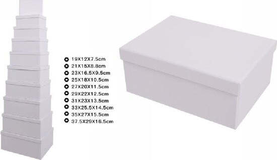 Set-10-Pezzi-Scatole-Scatola-Box-Per-Regali-Varie-Misure-Matrioska-Bianche-69288